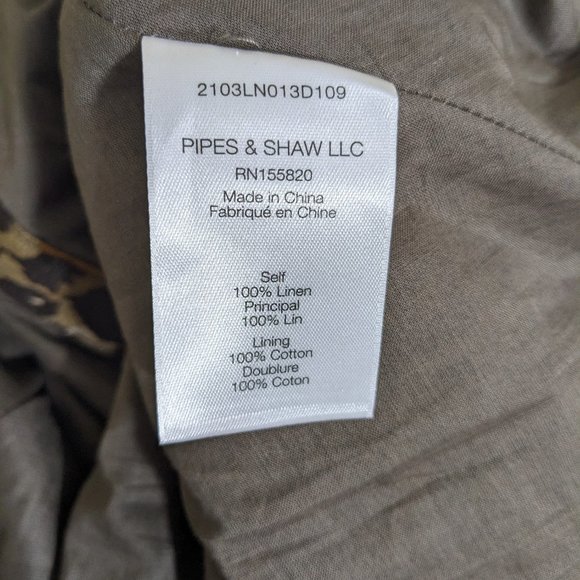 Veronica Beard Seki Leopard Printed Linen Dress - size 0 - Picture 14 of 15